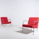 Ensemble de 2 fauteuils vintage style bauhaus d'ikea