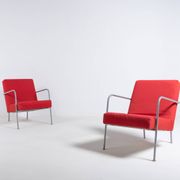 Ensemble de 2 fauteuils vintage style bauhaus d'ikea