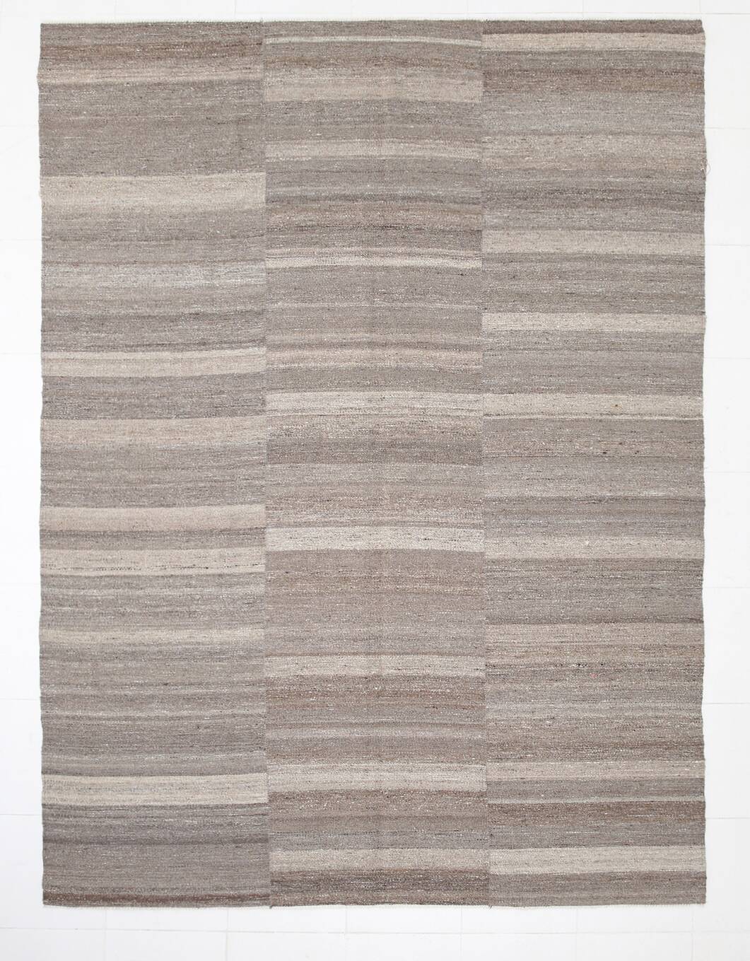 7x10 Light Brown Anatolian Flatweave Vintage Kilim Rug, 225x309 Cm