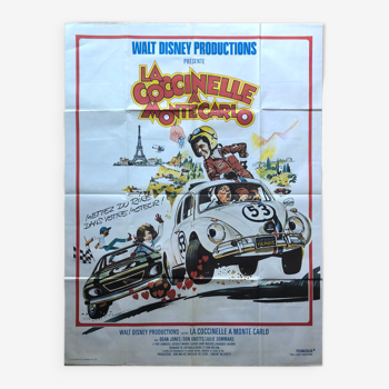Original cinema poster "The Ladybug in Monte-Carlo" Walt Disney