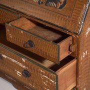 Swedish drop-leaf desk, antique – Scandinavian folk furniture – year 1783