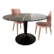 Round table AMPM in black/brown marble + Tulip base _ Diameter 120 cm