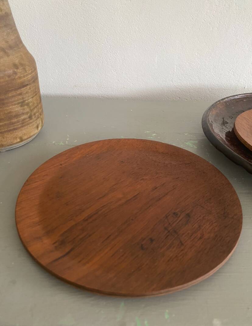 Teak tray signed Le Creuset, Denmark