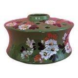 Flower pick in earthenware, early 20th century, handmade floral decoration
