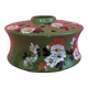 Flower pick in earthenware, early 20th century, handmade floral decoration