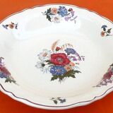 Large salad bowl with polylobed edges Earthenware Sarreguemines France Agreste model