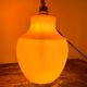 Vintage electrified orange suspension lamp with new