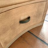 Wooden glass cabinet with drawer