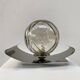 70s chrome and smoked glass wall light