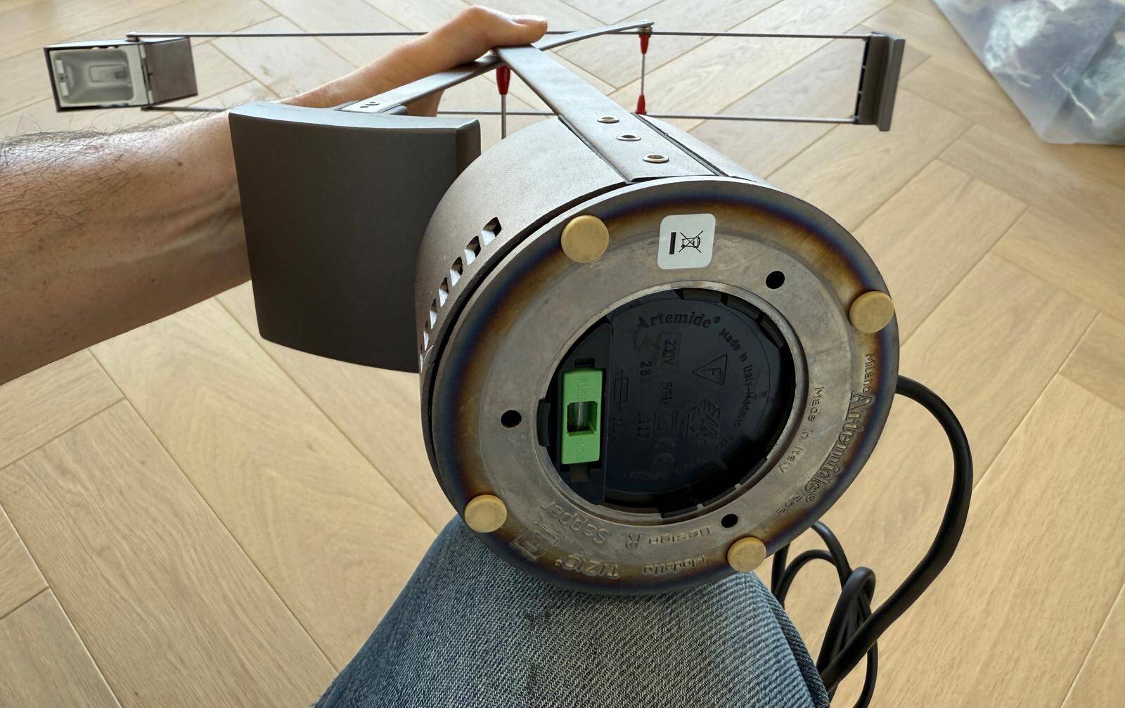 Tizio lamp by artemide in titanium