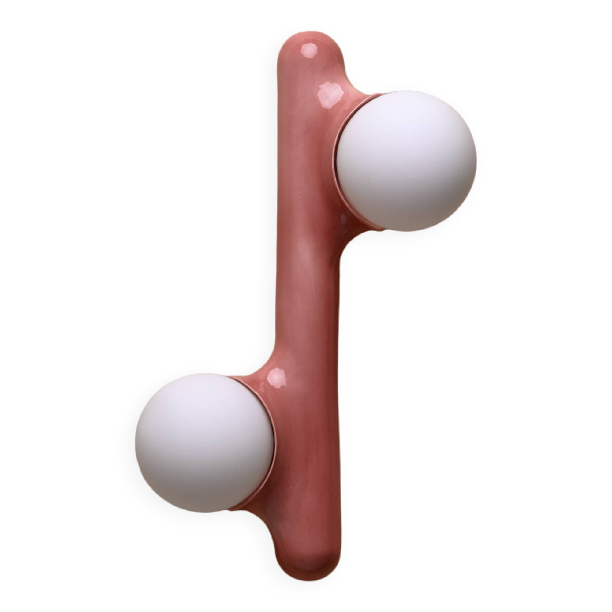 Prickly pear applique - old pink enamel