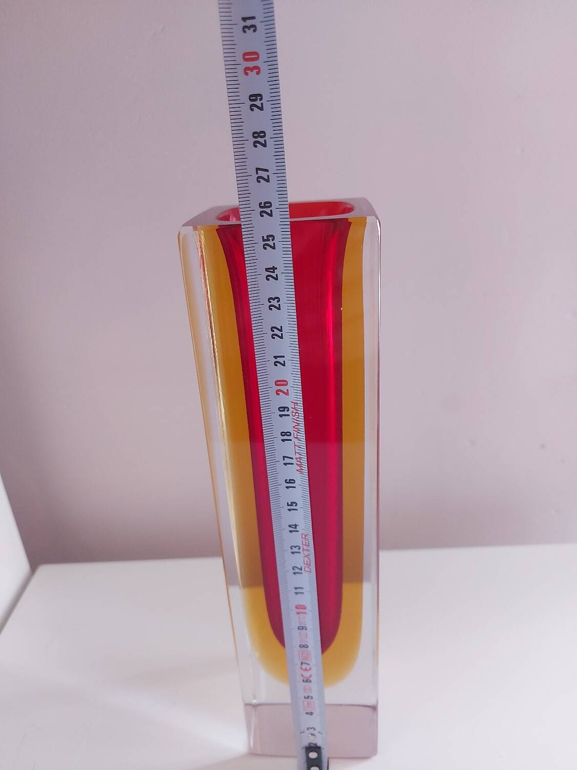 Sommerso vase by Seguso, Italy 70's, Flavien Poli (25.5 cm)