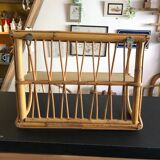 Rattan wall shelf