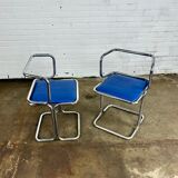 Vintage design tube frame dining chairs