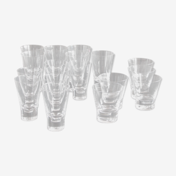 Set of 18 designer glasses Goran Hongell, Littalla Denmark