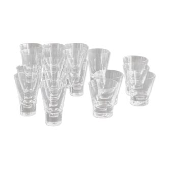 Lot de 18 verres designer Goran Hongell, Littalla Danemark