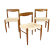 Set de 3 chaisesen chêne, H W Klein, Bramin, Danemark, 1960