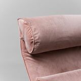 Pink velvet armchair tasty 70s vintage modern