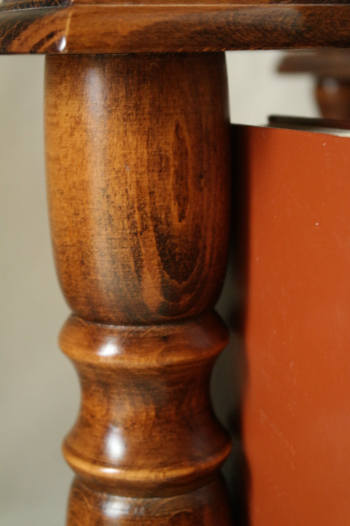 Vintage Beech Library Staircase Shelf
