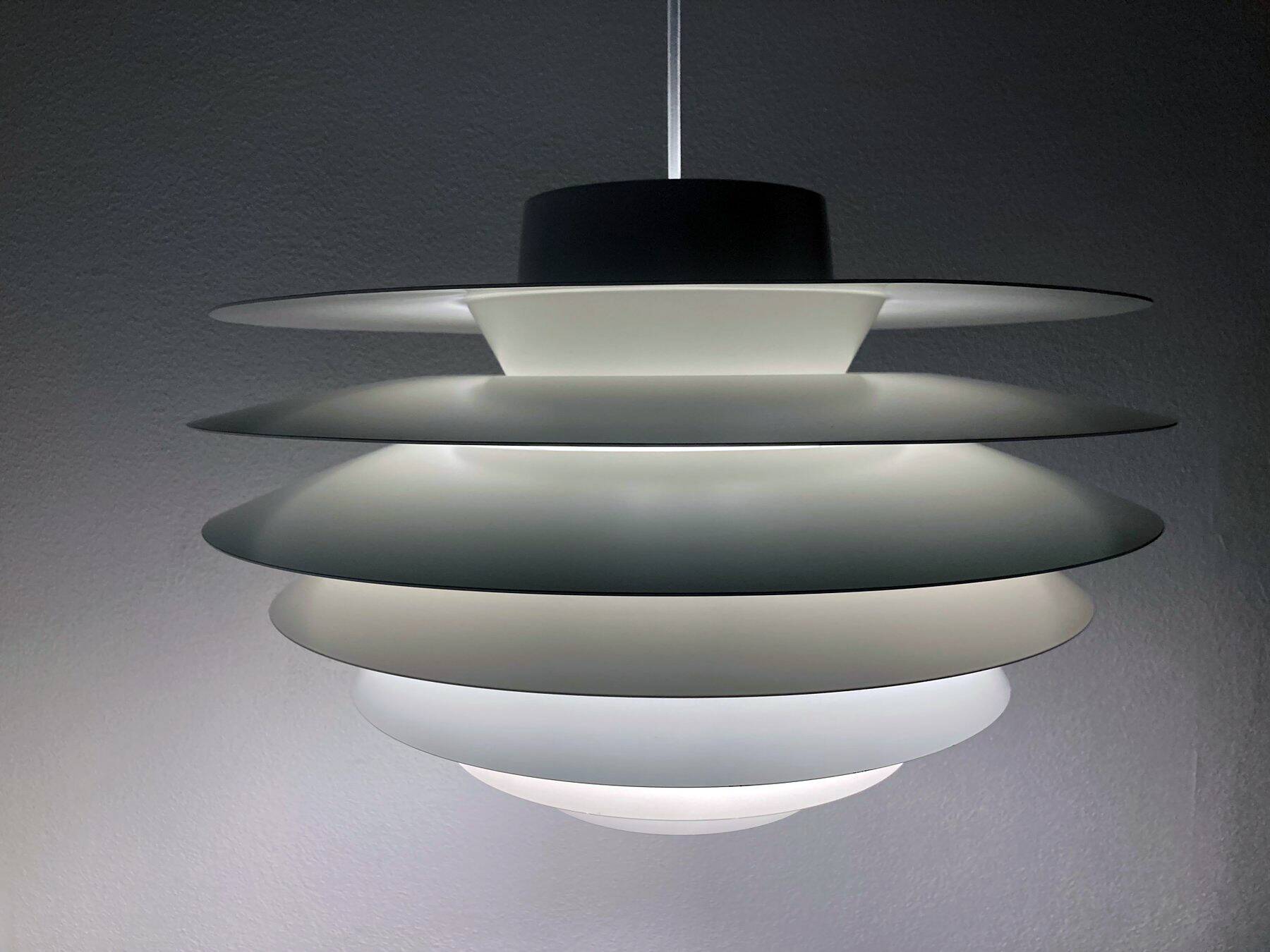 2 Scandinavian Pendant Lights • Verona • Svend Middelboe • Nordisk Solar • 1968
