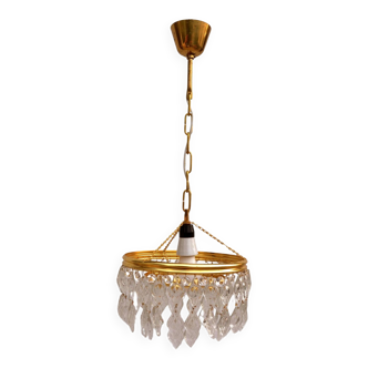 Kamenický Šenov crystal chandelier, Czechoslovakia, 1970s.