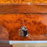 Art Deco Console Table in Thuja Roots, Birch and Silver-Plate, France, 1925