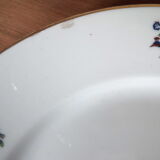 6 flat porcelain plates peacock