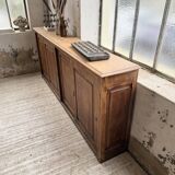 XL oak workshop sideboard with sliding doors from 1900