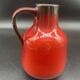 Pichet vintage rouge en céramique – Allemagne années 60–70 – Décoration mid