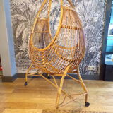 Vintage rattan crib