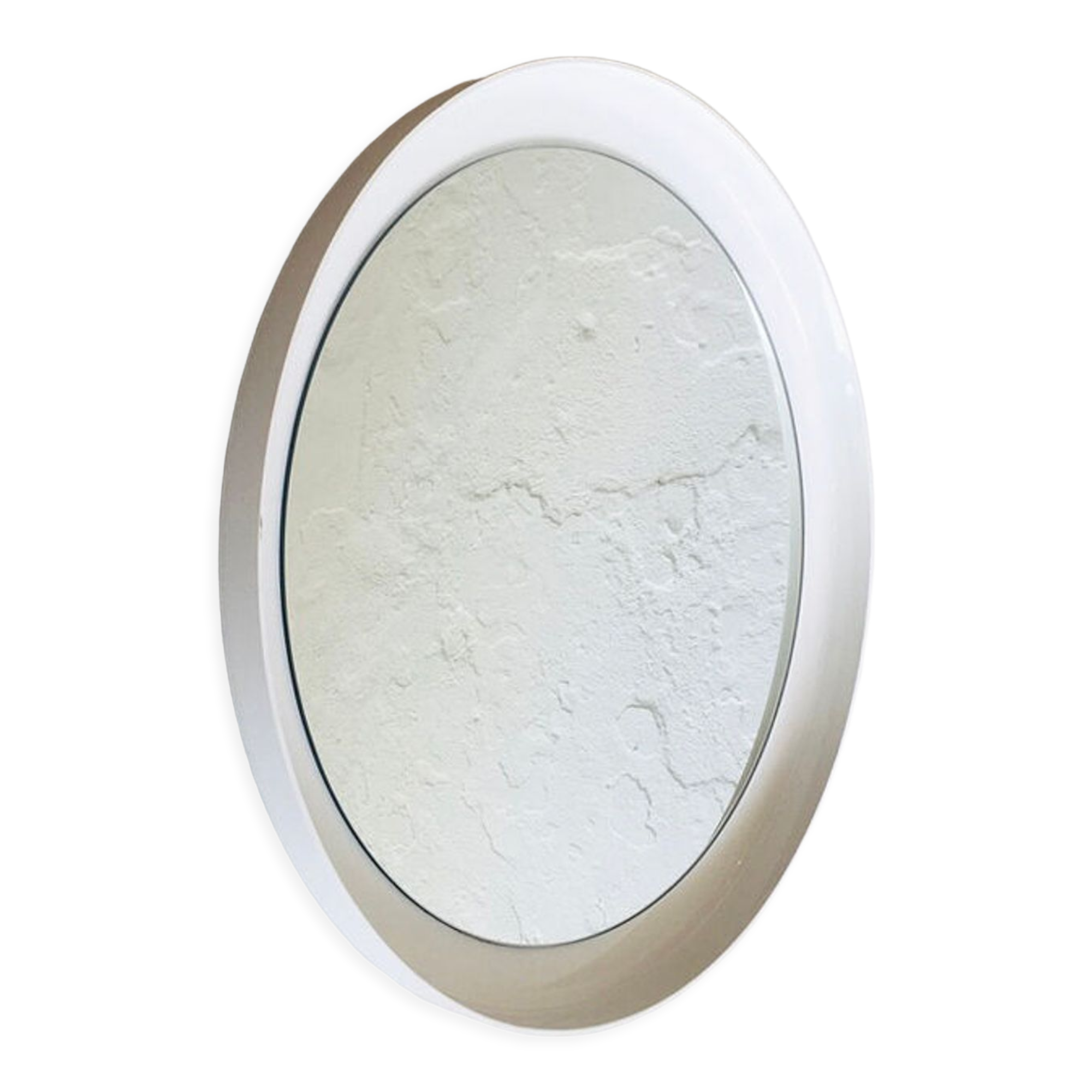 Miroir rond à cadre en plastique, années 1970