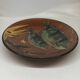 Lluís Puigdemont artisanal dish in enameled ceramic with fish decor