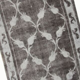 Grey overdyed persian rug traditional handmade persian carpet- 198x285cm