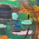 Tableau peinture composition abstraite moderne XXe