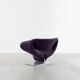 Pierre Paulin Ribbon Lounge Chair and Ottoman in Purple fabric for Artifort