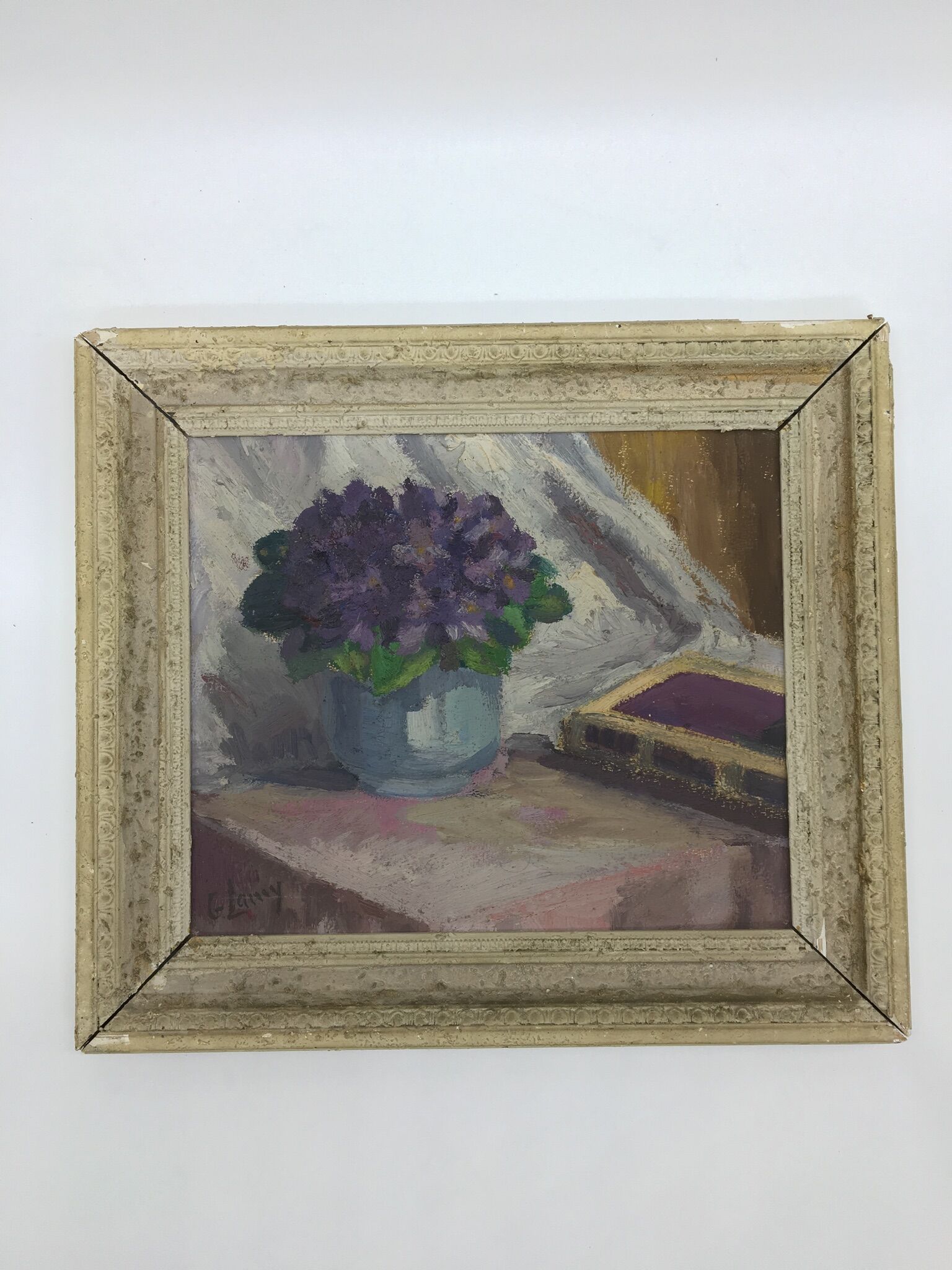 Nature morte aux bouquet de fleurs et livre