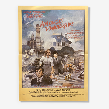 Original cinema poster "My uncle from America" Alain Resnais, Bilal