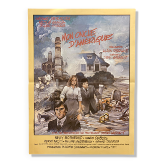 Original cinema poster "My uncle from America" Alain Resnais, Bilal
