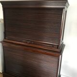Secretary American Notary in Solid Wood with Sliding Curtain AMBERG'S CABINET LETTER