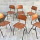 Ensemble de 6 chaises vintage Marko Hollande