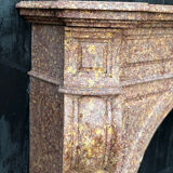 Impressive Napoleon III fireplace in violet brocatelle marble from Spain, circa 1880.