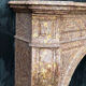 Impressive Napoleon III fireplace in violet brocatelle marble from Spain, circa 1880.