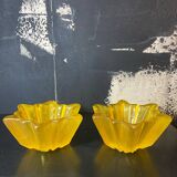 Art Deco star cups in the Pierre d'Avesn style for Daum