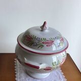 Vintage enameled pottery tureen