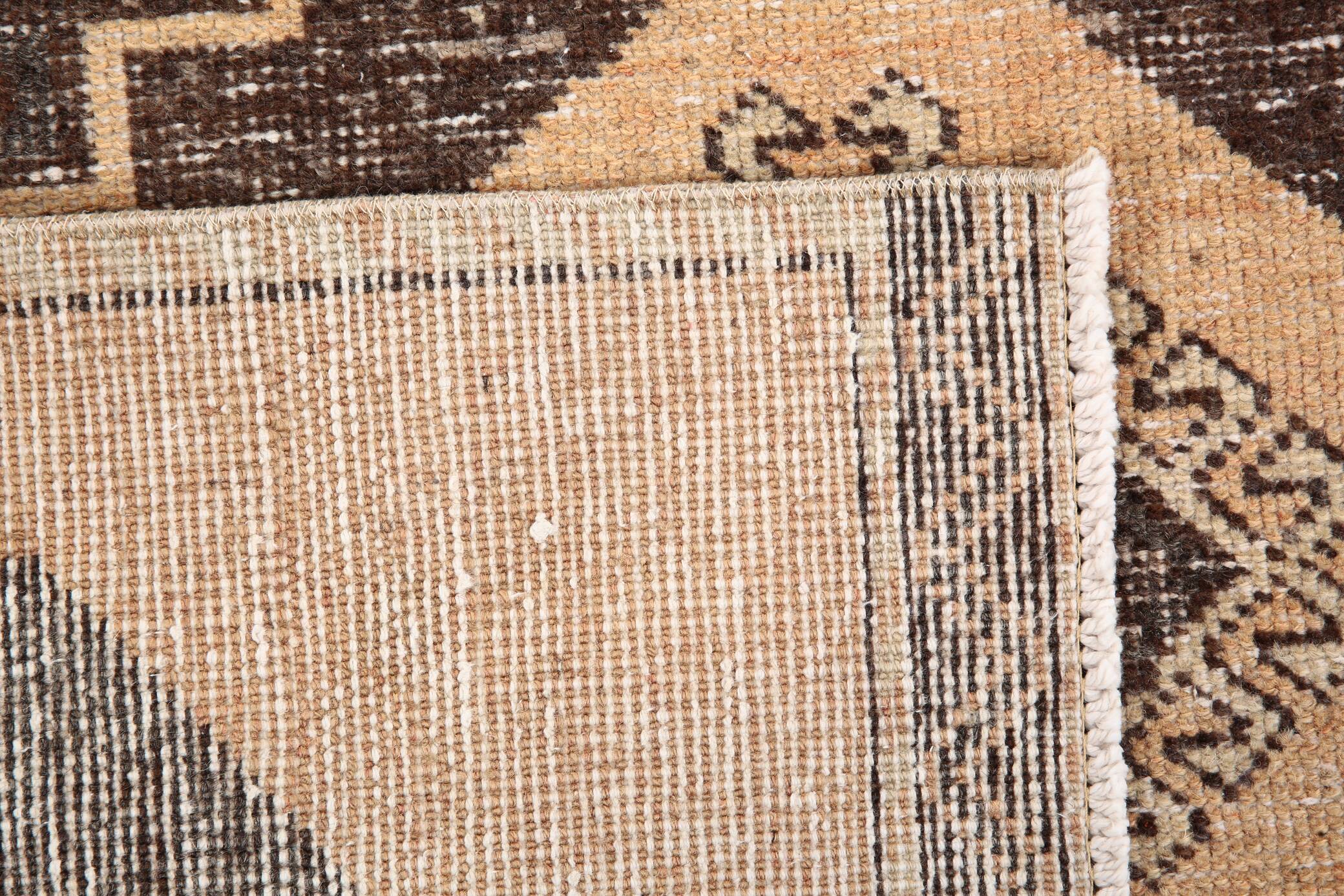 3x11 Rug For Hallway Brown Vintage Persian Runner Rug, 94x345Cm SK 5284