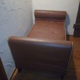 2-seater vintage fawn skai