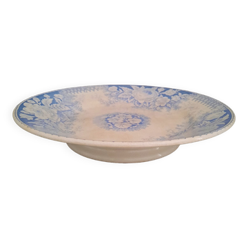 Antique mounted plate in iron earthenware