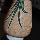Vase signed with cloisonné flower decorations