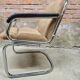 Vintage tubular ribbed office armchair