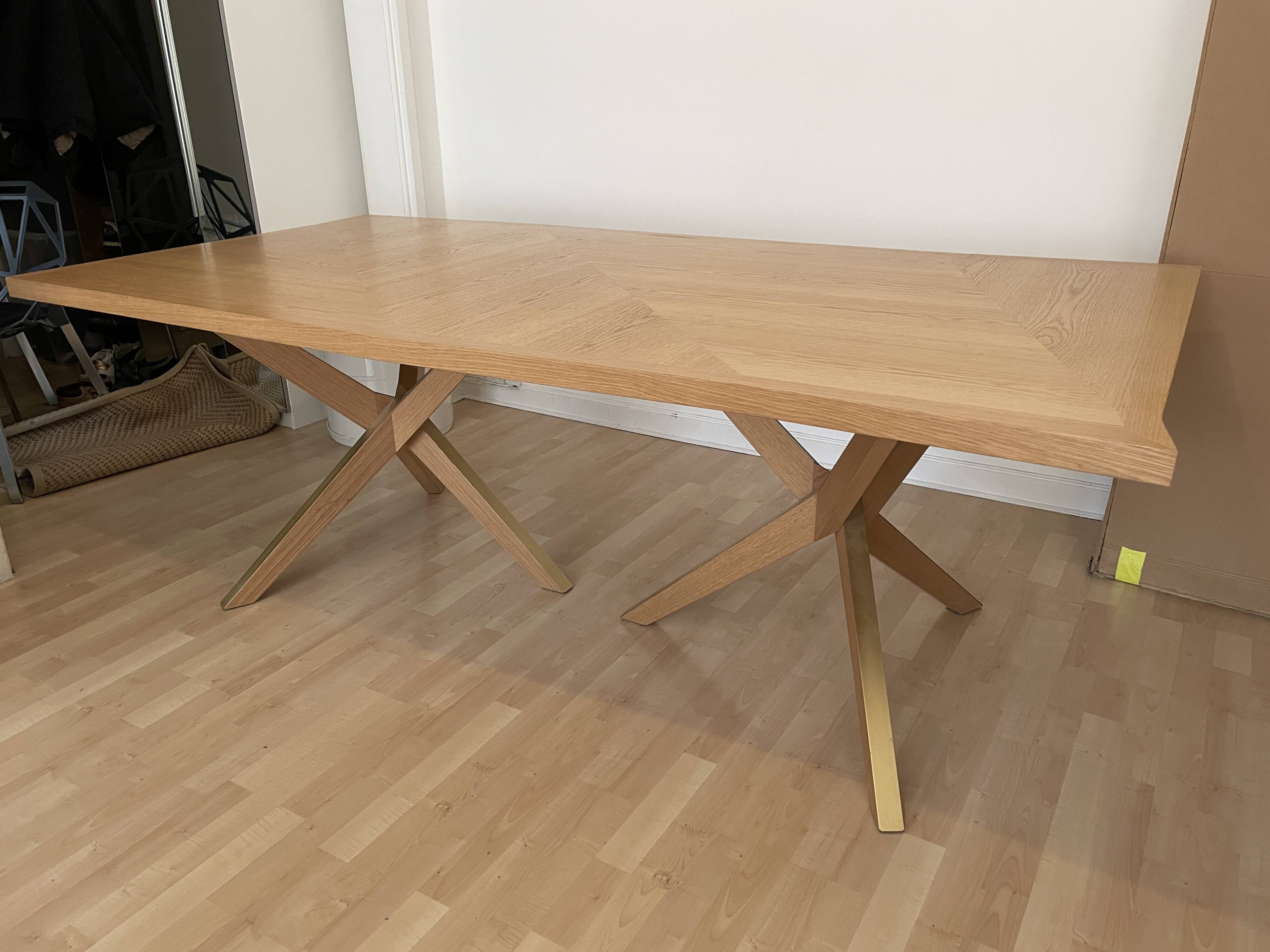 Oak table "Jane" by Roche Bobois